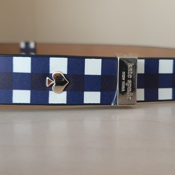 KATE SPADE - Leather ' Check Me Out' Belt - Size M - Picture 2 of 7